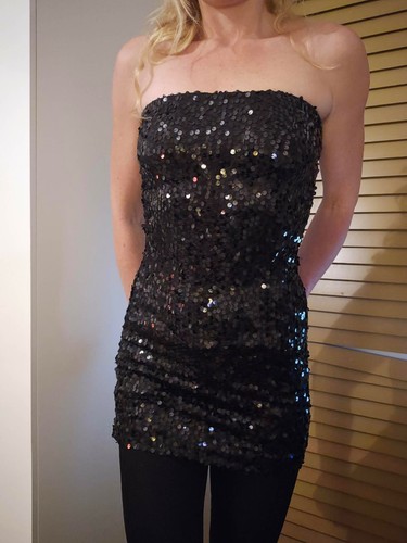 Ladies black sequin sexy - ladies,