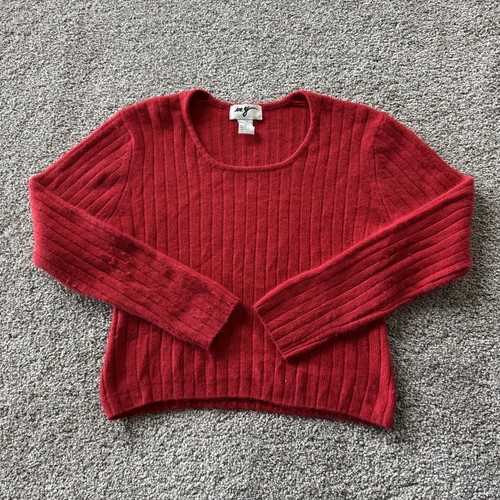Sweater womens red scoop - sweater,