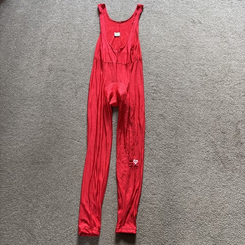 Vintage red cycling bib - red, tights